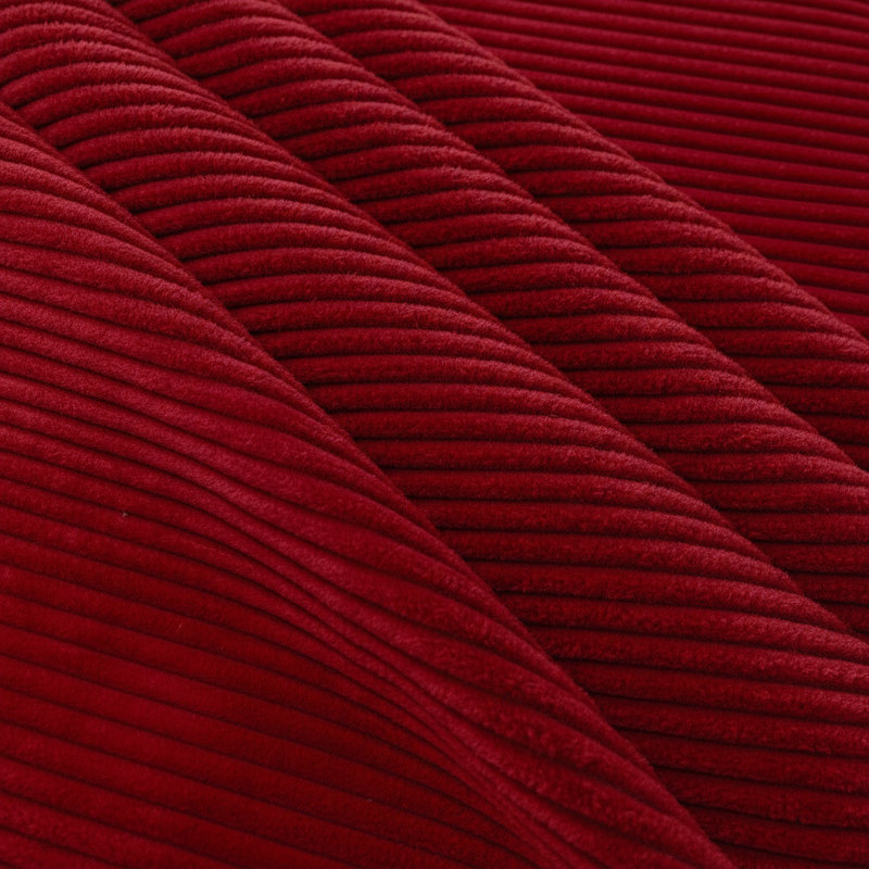 Canapé et chaise modulaire réversible de 138 po de largeur Aprea, Velours côtelé rouge