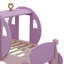 Lit de transport de princesse simple avec couronne, lit de voiture plateforme en bois avec marches-122515642