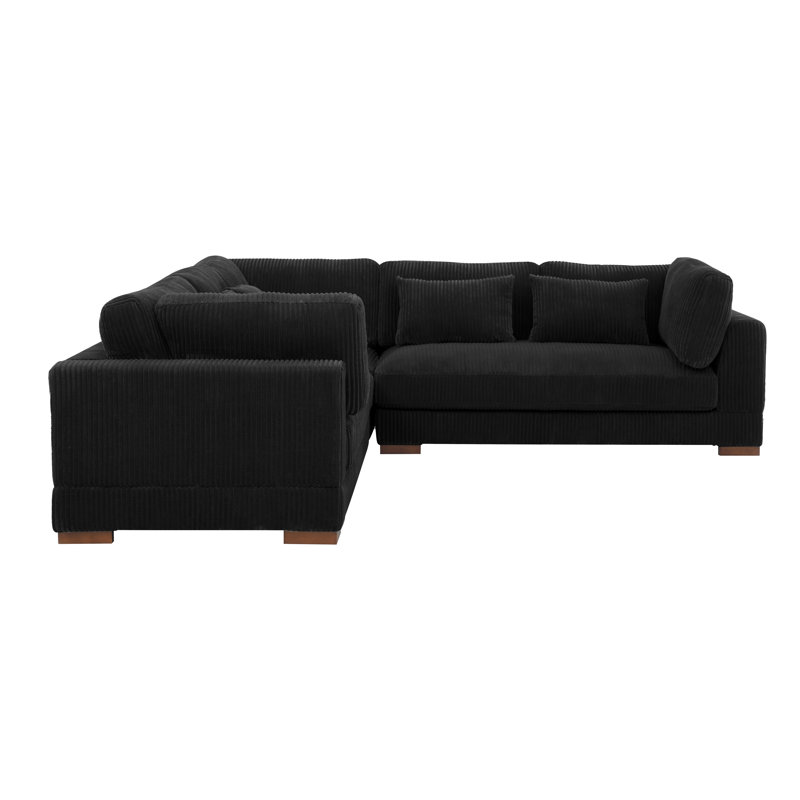 Bluehaven Chaise, Black Corduroy
