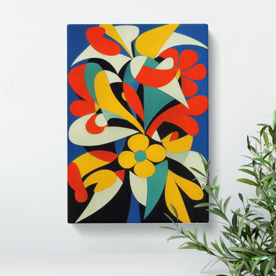 Abstract Flowers Art No.6 - Wrapped Canvas