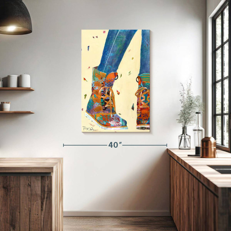 Hiking Boots, 39" H x 26" W