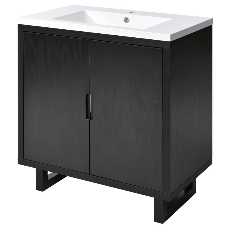 Ensemble de meuble-lavabo sophistiqué avec rangement abondant et design élégant pour une salle de bain soignée