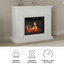 40.9" Freestanding Electric Fireplace with Mantel and Remote (White)