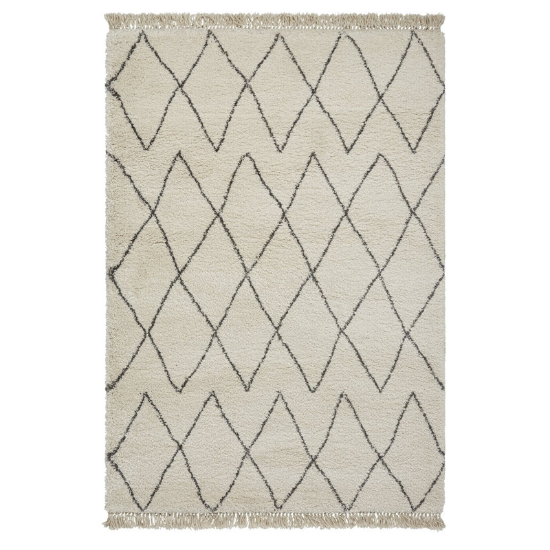 Pechler area rug Machine Woven Rectangle Cream/Grey