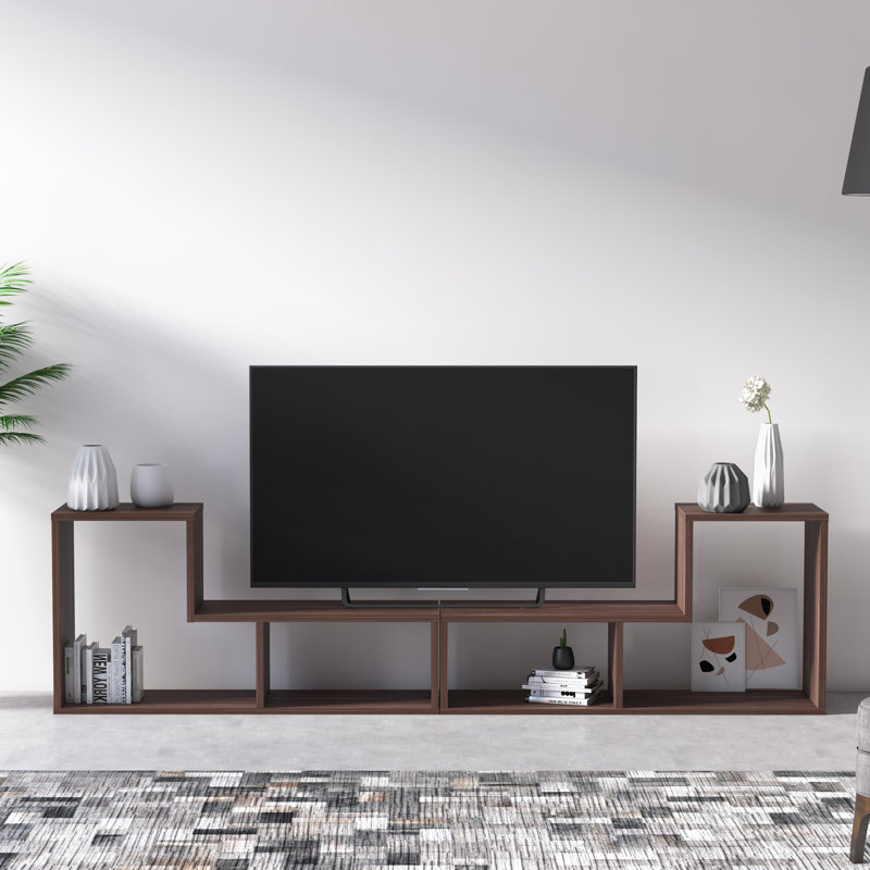 Legon TV Stand or Shelves, TV Unit, Free Combination, 190 x 55 x 40 cm TV Table for TVs up to 60", Walnut