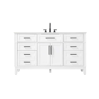Meuble-lavabo simple 60 po blanc