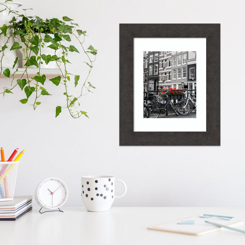 Cadre photo simple Taquia, 11 po x 14 po, Brun/jaune