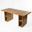 Table de salle à manger rectangulaire de 180 cm (70,8 po) en MDF imitation chêne, table de cuisine robuste avec placards latéraux ouverts pour la salle à manger, la cuisine et le salon.