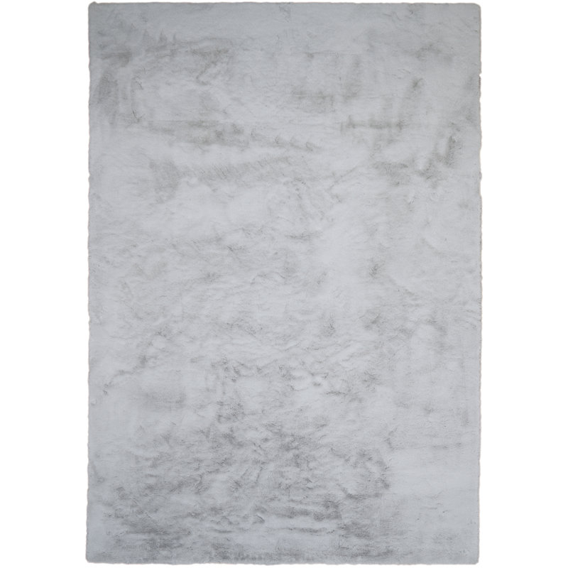 Baban Solid Colour Shag Area Rug, Rectangle 200 x 290cm, Grey