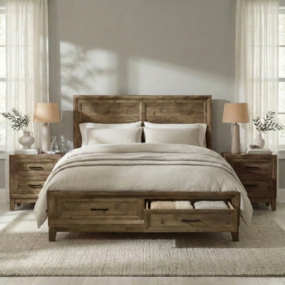 Anquenette King Storage Bed & Two Nightstands Bedroom Set