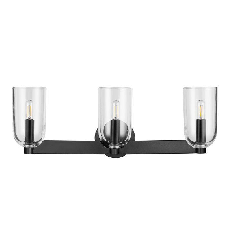Hansley 3-Light Bathroom Vanity with Clear Glass