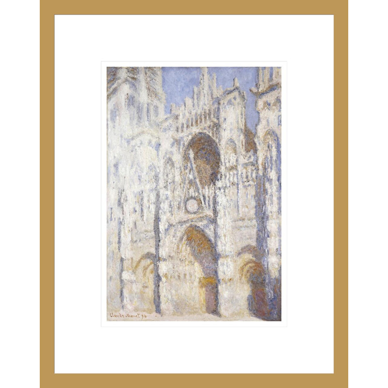 Cathédrale de Rouen dans l'après-midi (la porte en plein soleil) par Claude Monet, impression giclée encadrée