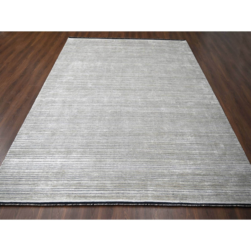 Vikas One-of-a-Kind Rectangle 10'0" X 14'0" New Age Area Rug in Grey