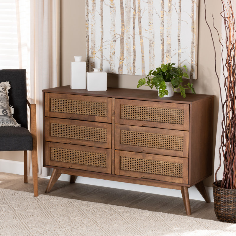 Commode double 6 tiroirs Rodney