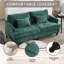 Causeuse moderne en chenille - petit canapé 2 places avec sièges très profonds et coussin épais en mousse haute résilience-130192004