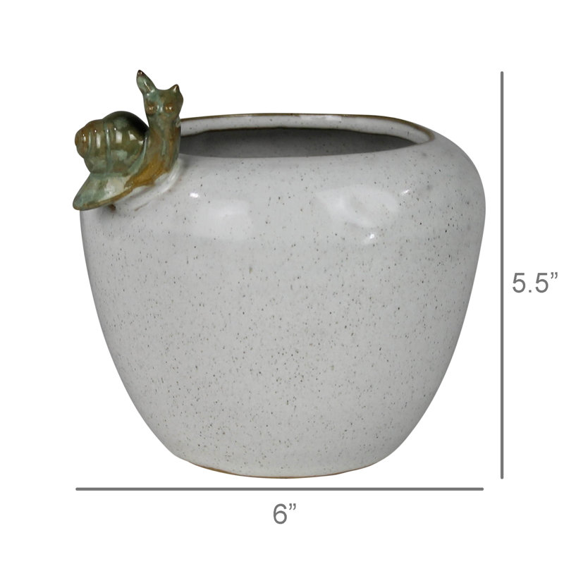Pot With Snail, Ceramic