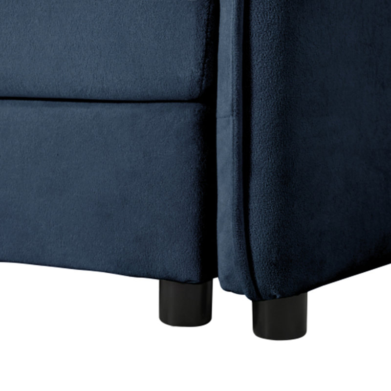 Ensemble de 2 chaises d'appoint surdimensionnées en chenille, Bleu, Non, 2