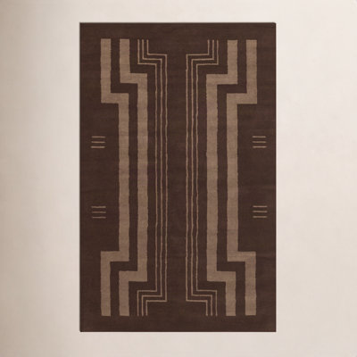 Hallum Hand-Tufted Geometric Wool Rug