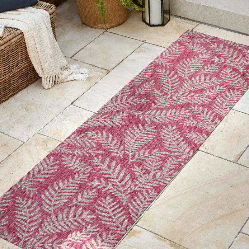 Tapis fuchsia / gris clair Hesperus Nevis, Tapis de couloir 2 pi 2 po x 8 pi