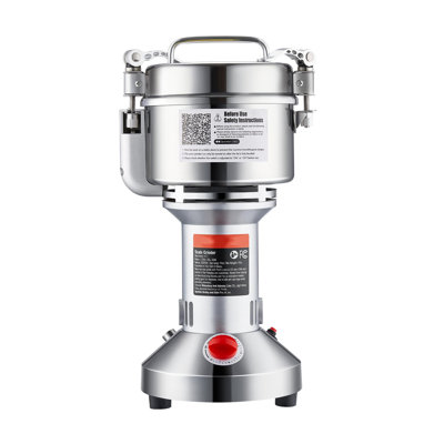Moulin à grain électrique 2000W, pulvérisateur à épices commercial en acier inoxydable pour grains secs, herbes et céréales