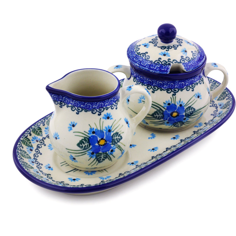 Rousey Sugar And Creamer Set with Lid