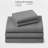 Rug Branch California Cotton Club 4 PC King Sheet Set – 600 Thread Count, 100% Long-Staple Cotton, Fits Thick Mattresses, Soft Sateen Weave, Breathable, Durable, Machine Washable – Light Gray-118550743-118550749