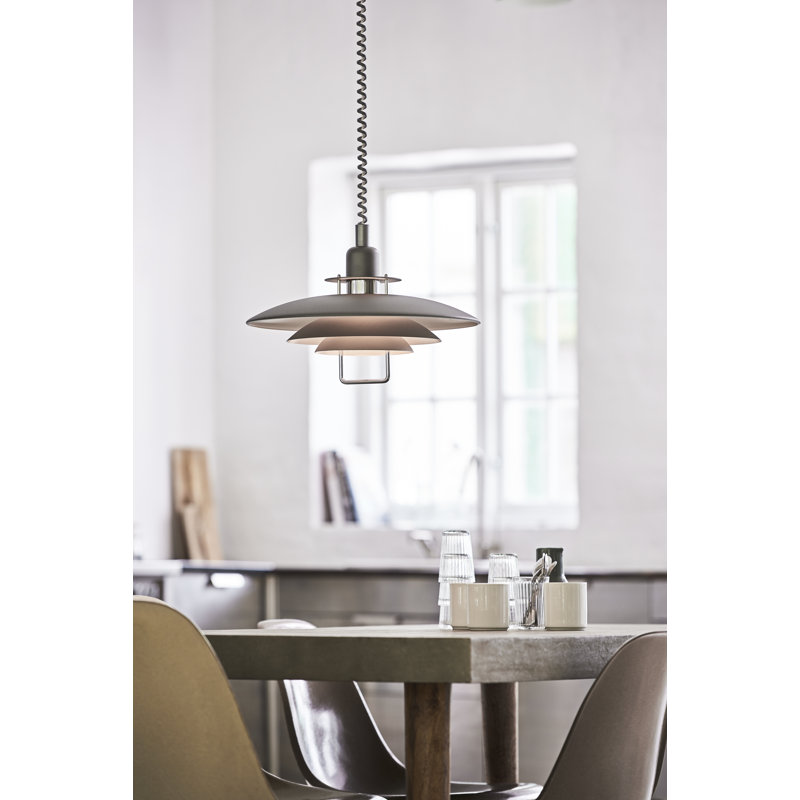 Primus 1 - Light Dome Pendant, 20.4cm H x 43cm W x 43cm D, Grey
