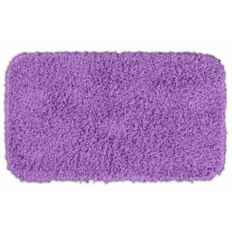 Frechette Nylon Bath Rug with Non-Slip Backing, Purple, 30"" x 50"