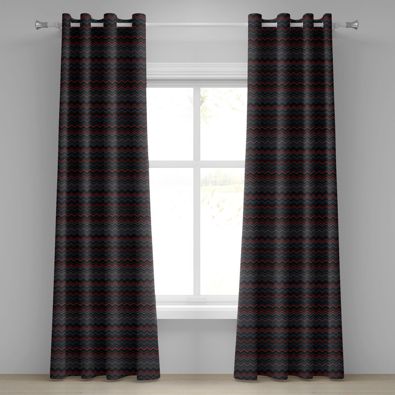 Rideau à œillets à 2 panneaux Latitude Run®, 50 po x 108 po, gris anthracite / gris pâle, L 50 po x L 96 po