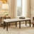 Vicy Bench, 58 Inch Beige Textured Fabric Seat, Espresso Brown Legs