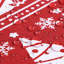 Red Christmas Boho Shower Curtain 90GSM Oxford Polyester | Tree & Snowflake Print, Water-Repellent & Machine Washable Festive Bathroom Decor