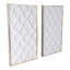 Décoration murale moderne en plâtre avec motif géométrique - Toile abstraite contemporaine, idéale pour décorer les murs - ensemble de 2, 40 po, blanc