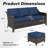 Three-seater Patio Wicker Sofa With Ottomans-1425964378
