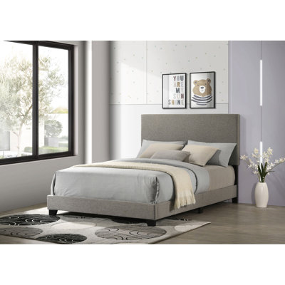 Taupe Upholstered Full Panel Bed