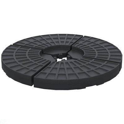 Base de parasol ronde pour l'extérieur 4 pièces Outsunny