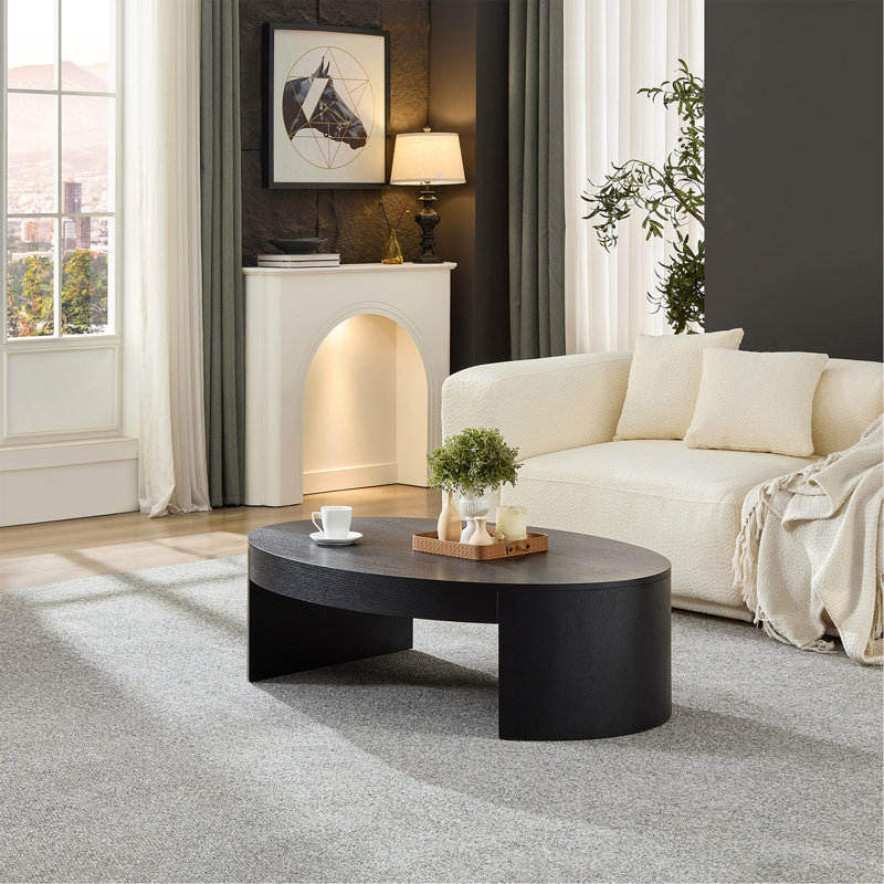 Table basse moderne ovale de luxe pour salon
