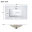 Meuble-lavabo blanc de 30 po avec lavabo sous comptoir simple, armoire de rangement à deux portes et tiroirs, structure en bois massif avec charnières à fermeture en douceur, lavabo multifonctionnel fixé au sol