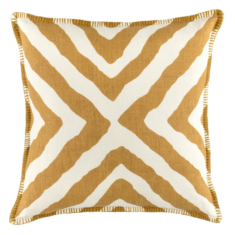 Housse de coussin Impy Linen Paprika, Ocre