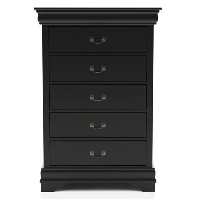 Emīls 47.88" Height 5-Drawer Wood Chest