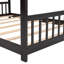 Lit maison, lit double, construction en pin, toit de l'aire de jeu pour un sommeil réparateur, structure en pin, toit de maison de jeu, améliore l'expérience