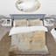 Ensemble de housse de couette beige et doré Glacier Stone Simplicity II - Abstract Shapes-107147441