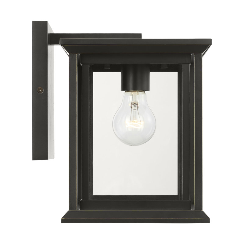 Audley Small Lantern from Generation Lighting , Antique Bronze, Transparent