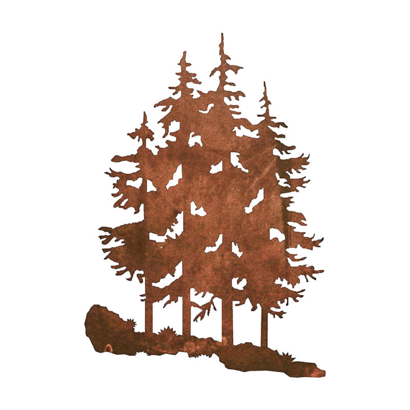 Grande arbre d’art mural en métal Lorin, H 14 po x l 20 po