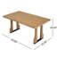 Table de salle à manger rectangulaire de 63 po Ash, de taille compacte pour 4 à 6 sièges, et imperméable, installation sans effort, charmants appartements assez pour asseoir 6, anti-rayures, configuration, cuisines de style-1907908807