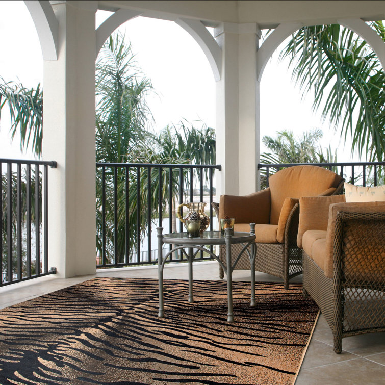 Ajacia Amedee Light Black/Natural Indoor/Outdoor Area Rug