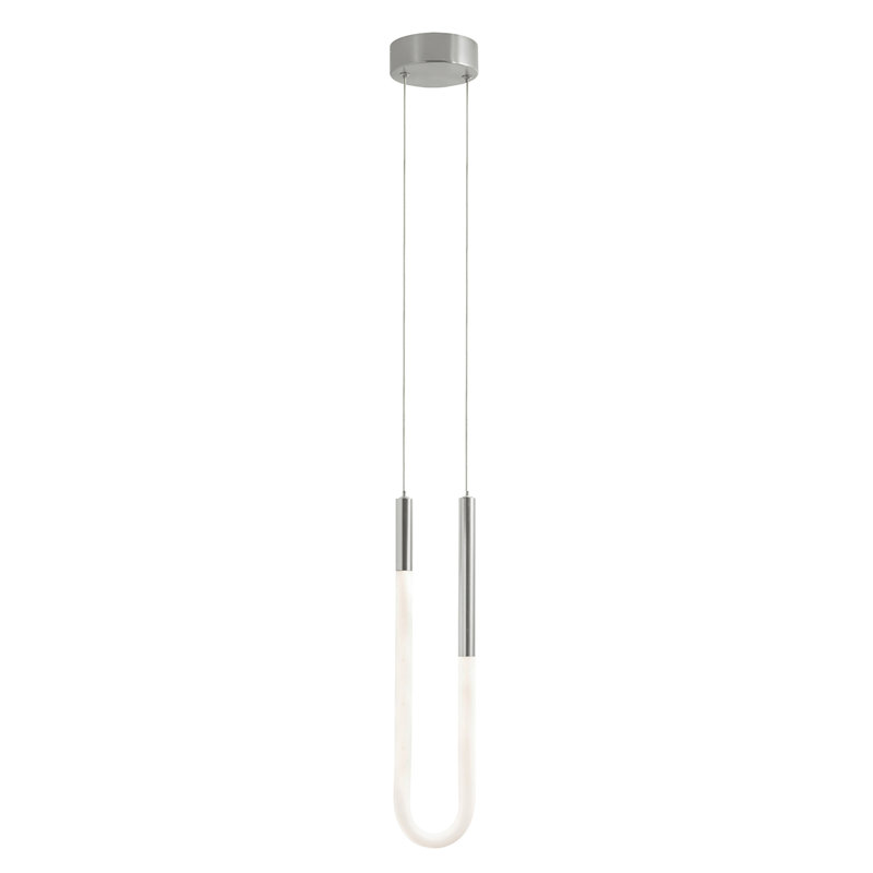 Adel Single LED Pendant, Satin Nickel