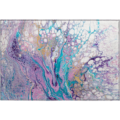 Premium Machine Washable Fayina AMF64 Periwinkle Rug