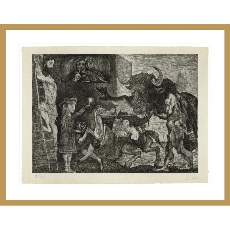 «Minotauresthy» par Pablo Picasso, impression giclée sur cadre, H 32,69 po x l 41,5 po