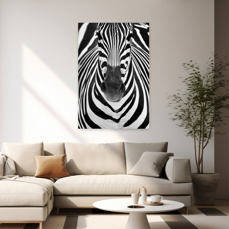 Art contemporain abstrait zébré contemporain, H 60 po x l 40 po
