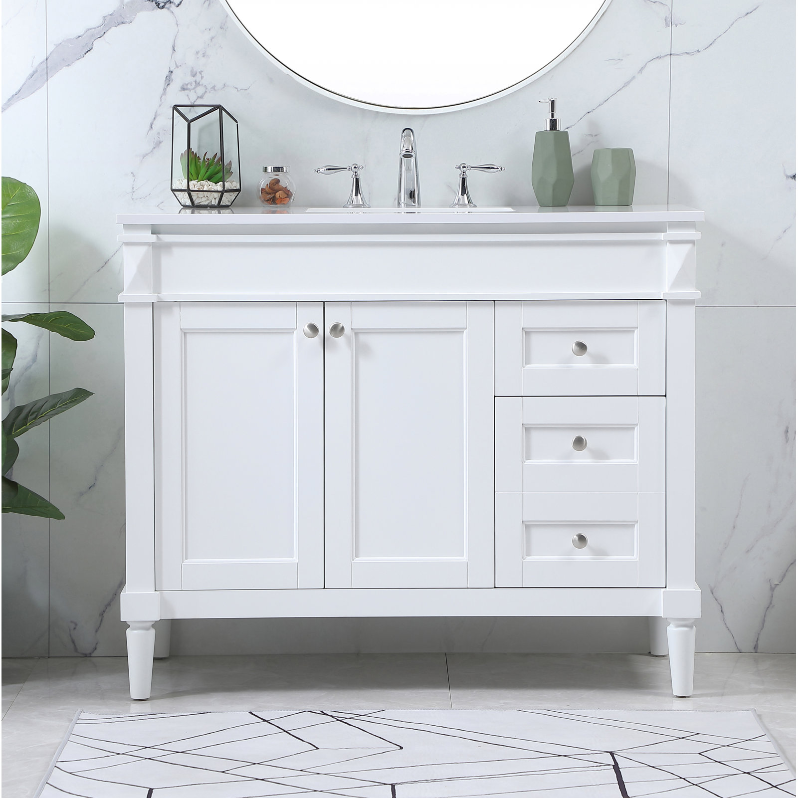 Readington 42'' Single Bathroom Vanity, White
